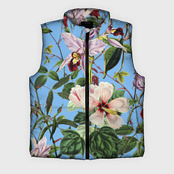 Мужской жилет Цветы Сине-Цветочный Букет, цвет: 3D-светло-серый