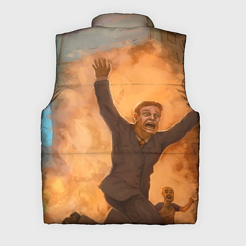 Мужской жилет Огнедышащий Котярыч / 3D-Светло-серый – фото 2