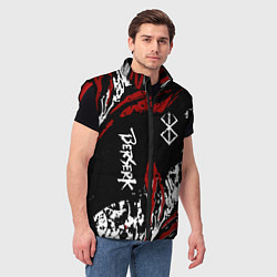 Мужской жилет BERSERK BLACK MASK - БЕРСЕРК ЧЁРНАЯ МАСКА, цвет: 3D-красный — фото 2