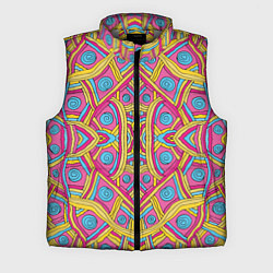 Мужской жилет Разноцветный и яркий узор в дудл стиле