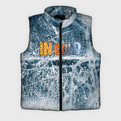 Мужской жилет IN COLD horizontal logo with ice, цвет: 3D-светло-серый