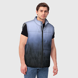 Мужской жилет Лес в ночи, цвет: 3D-светло-серый — фото 2