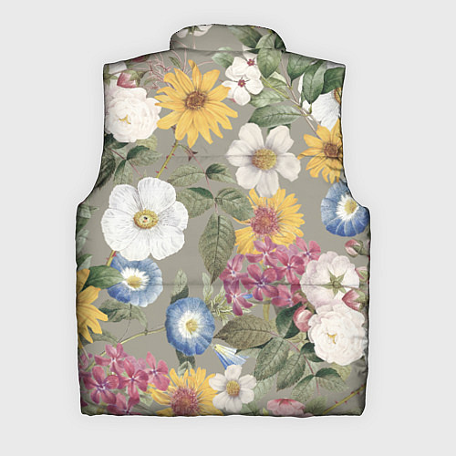Мужской жилет Цветы Красочный Вечерний Узор / 3D-Светло-серый – фото 2