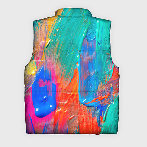 Мужской жилет Мазки масляной краски Абстракция Oil Paint Strokes / 3D-Светло-серый – фото 2