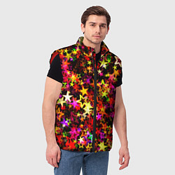 Мужской жилет РАЗНОЦВЕТНЫЙ ЗВЕЗДОПАД, цвет: 3D-красный — фото 2