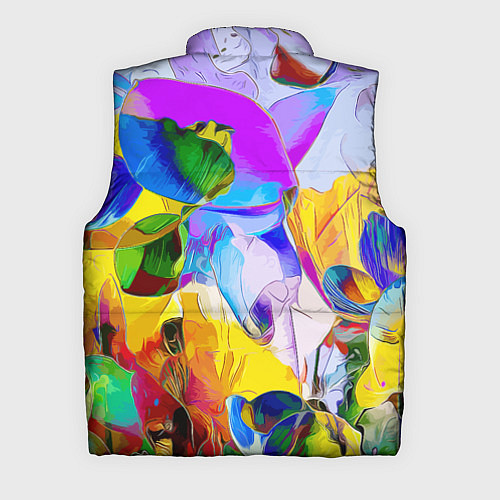 Мужской жилет Цветы Буйство красок Flowers Riot of colors / 3D-Красный – фото 2