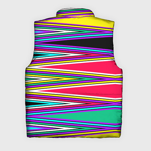 Мужской жилет Разноцветный радужный полосатый принт / 3D-Светло-серый – фото 2
