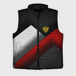 Мужской жилет Россия Спорт Текстура Плиты, цвет: 3D-черный
