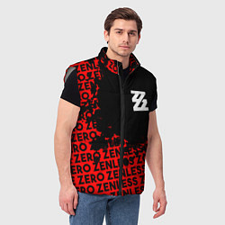 Мужской жилет Zenless Zone Zero капля арт, цвет: 3D-светло-серый — фото 2