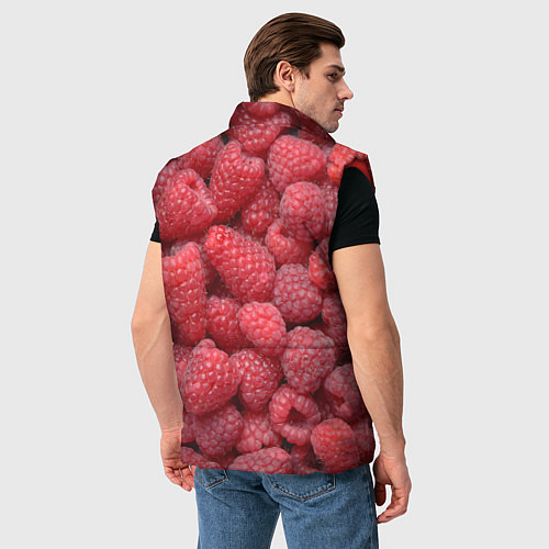 Мужской жилет Малина - ягоды / 3D-Красный – фото 4