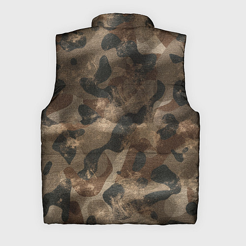 Мужской жилет Камуфляж с потёртостями - Буря в пустыне / 3D-Черный – фото 2