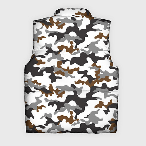 Мужской жилет Камуфляж Чёрно-Белый Camouflage Black-White / 3D-Красный – фото 2
