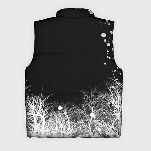 Мужской жилет Белый Неон над лесом White Neon / 3D-Светло-серый – фото 2