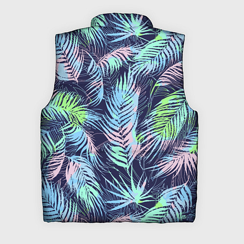 Мужской жилет Разноцветные Листья Пальм / 3D-Черный – фото 2