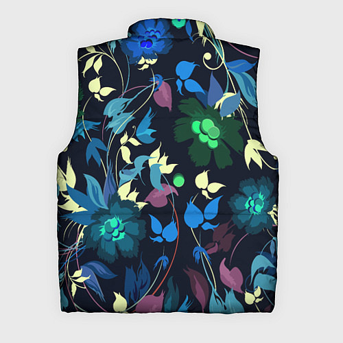 Мужской жилет Color summer night Floral pattern / 3D-Светло-серый – фото 2
