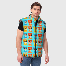 Мужской жилет COLORED KITTENS, цвет: 3D-светло-серый — фото 2