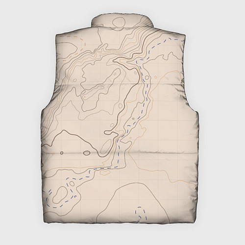 Мужской жилет Песчаная Топографическая Карта / 3D-Красный – фото 2