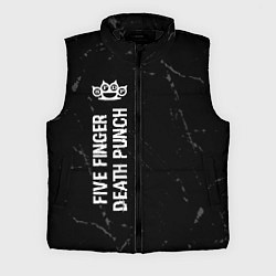 Мужской жилет Five Finger Death Punch Glitch на темном фоне, цвет: 3D-черный