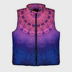 Мужской жилет Розово-синий круглый орнамент калейдоскоп