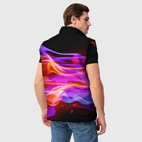 Мужской жилет Abstract colorful waves / 3D-Красный – фото 4
