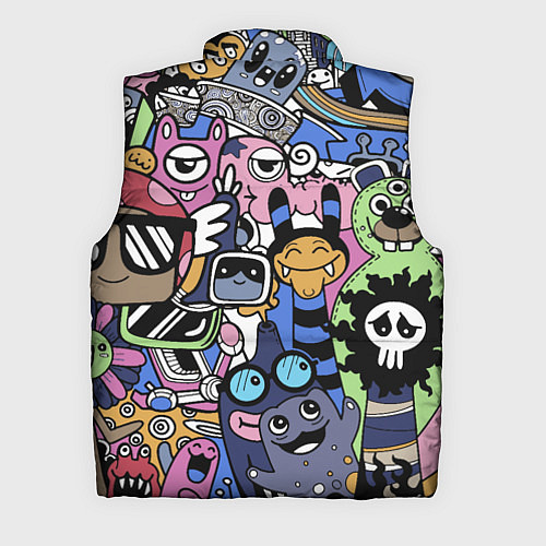 Мужской жилет Милые и веселые монстры / 3D-Красный – фото 2