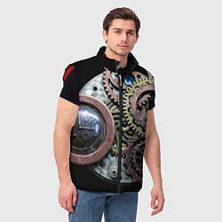 Мужской жилет Mechanism of gears in Steampunk style, цвет: 3D-красный — фото 2