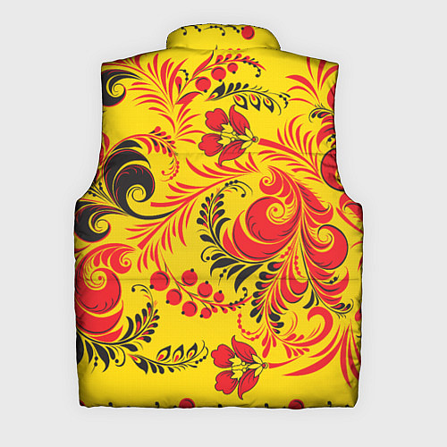 Мужской жилет Хохломская Роспись Цветы / 3D-Черный – фото 2