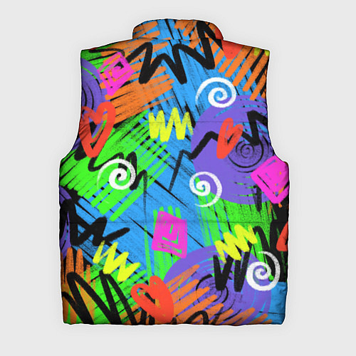 Мужской жилет Яркий геометрический принт / 3D-Черный – фото 2