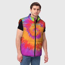 Мужской жилет Тай дай в радуге, цвет: 3D-красный — фото 2