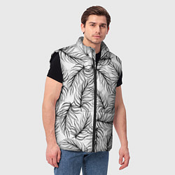 Мужской жилет Чёрные Перья, цвет: 3D-черный — фото 2
