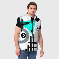 Мужской жилет Абстрактный современный дизайн, цвет: 3D-черный — фото 2