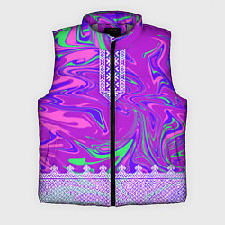 Мужской жилет Славянская рубаха с разводами, цвет: 3D-светло-серый