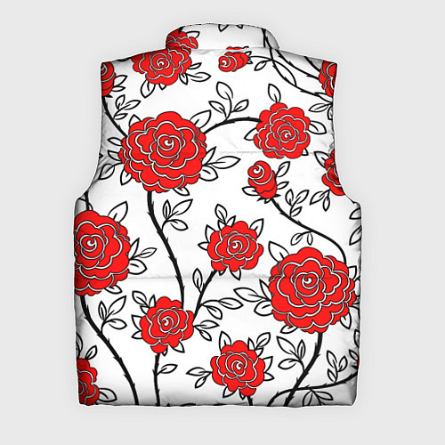 Мужской жилет BEAUTIFUL RED ROSES / 3D-Черный – фото 2