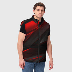 Мужской жилет Red and Black Geometry, цвет: 3D-красный — фото 2