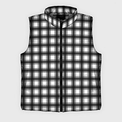 Мужской жилет Black and white trendy checkered pattern, цвет: 3D-светло-серый
