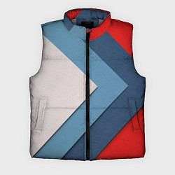 Мужской жилет Абстрактная геометрия - Синий, цвет: 3D-светло-серый