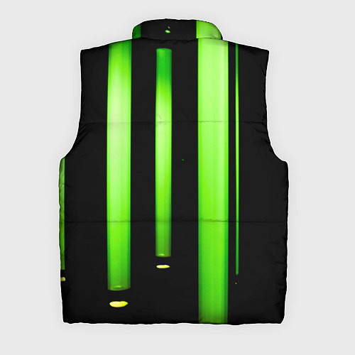 Мужской жилет Абстрактные неоновые колбы с кислотой - Зелёный / 3D-Черный – фото 2