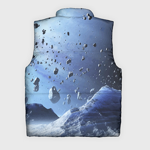Мужской жилет Космический пейзаж с ледяными скалами / 3D-Красный – фото 2