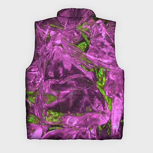 Мужской жилет Неоновые куски льда - Розовый / 3D-Черный – фото 2