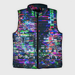 Мужской жилет Ночной город - glitch