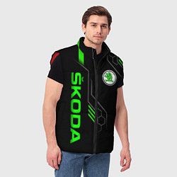 Мужской жилет SKODA - БРОНЯ БУДУЩЕГО, цвет: 3D-красный — фото 2