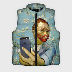 Мужской жилет Ван Гог Селфи - Арт Портрет, цвет: 3D-черный