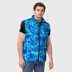 Мужской жилет Текстура поверхности воды, цвет: 3D-красный — фото 2