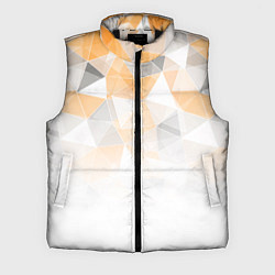 Мужской жилет Однотонный белый и желто-серый геометрический