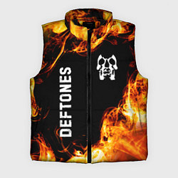 Мужской жилет Deftones и пылающий огонь, цвет: 3D-черный