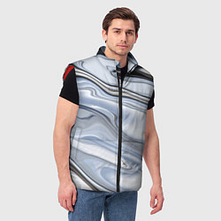 Мужской жилет Серебристая поверхность воды, цвет: 3D-красный — фото 2