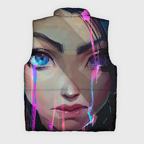 Мужской жилет Jinx портрет - Аркейн League of legends / 3D-Красный – фото 2
