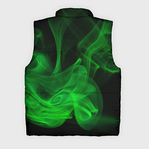 Мужской жилет Зелёный абстрактный дым / 3D-Светло-серый – фото 2