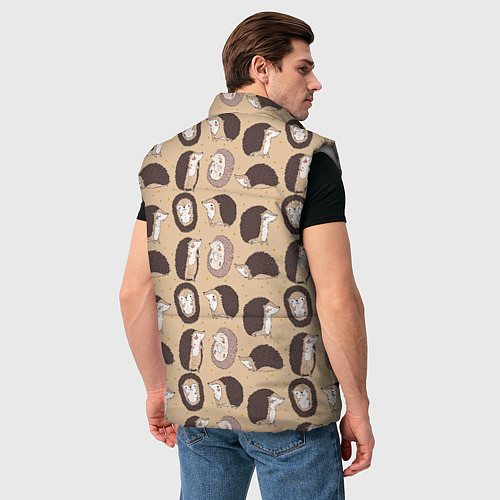Мужской жилет Charming hedgehogs / 3D-Светло-серый – фото 4
