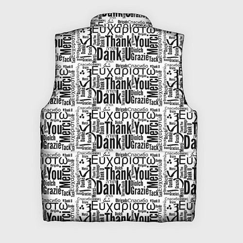 Мужской жилет Thank you quote / 3D-Черный – фото 2